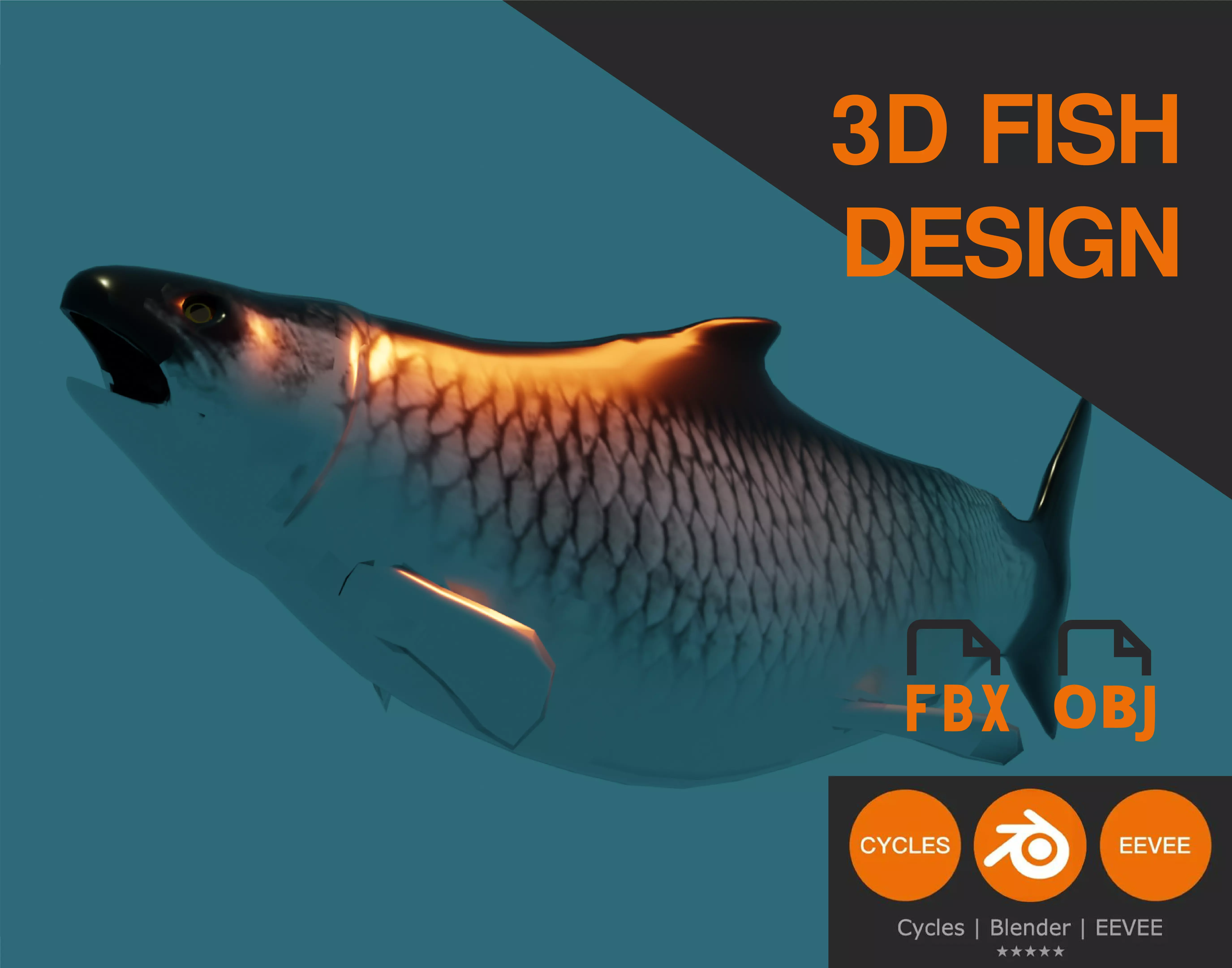 FISH ASSET Low-poly 3D model_0