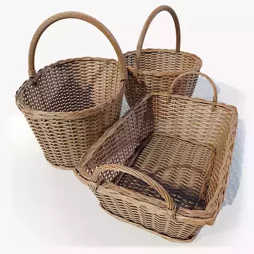 Wicker baskets 3D model