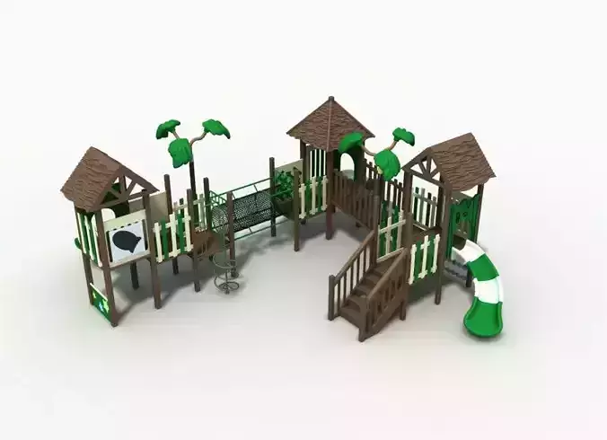 children forest park wood playground playhouse