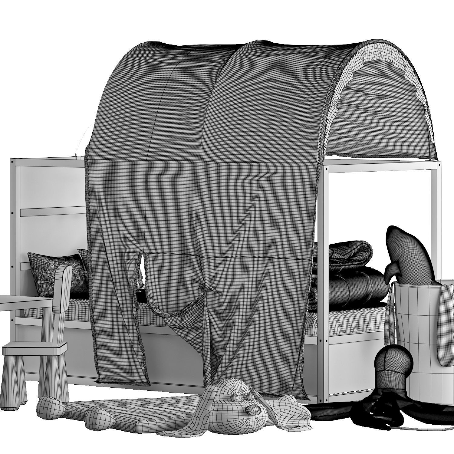 IKEA KURA Tent Bed 3D model_12