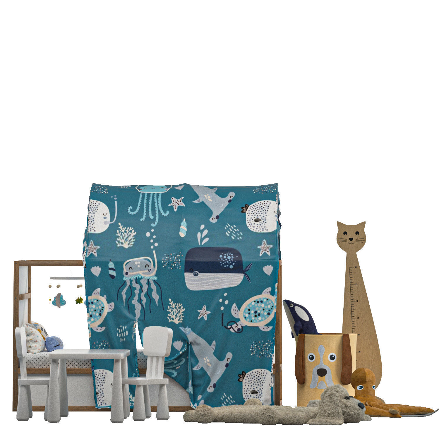 IKEA KURA Tent Bed 3D model_3