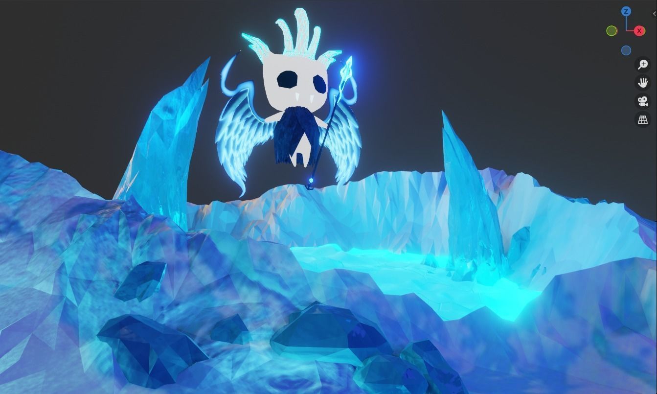 low poly Gameasset9 iceberg with glow in middle Low-poly 3D model_15