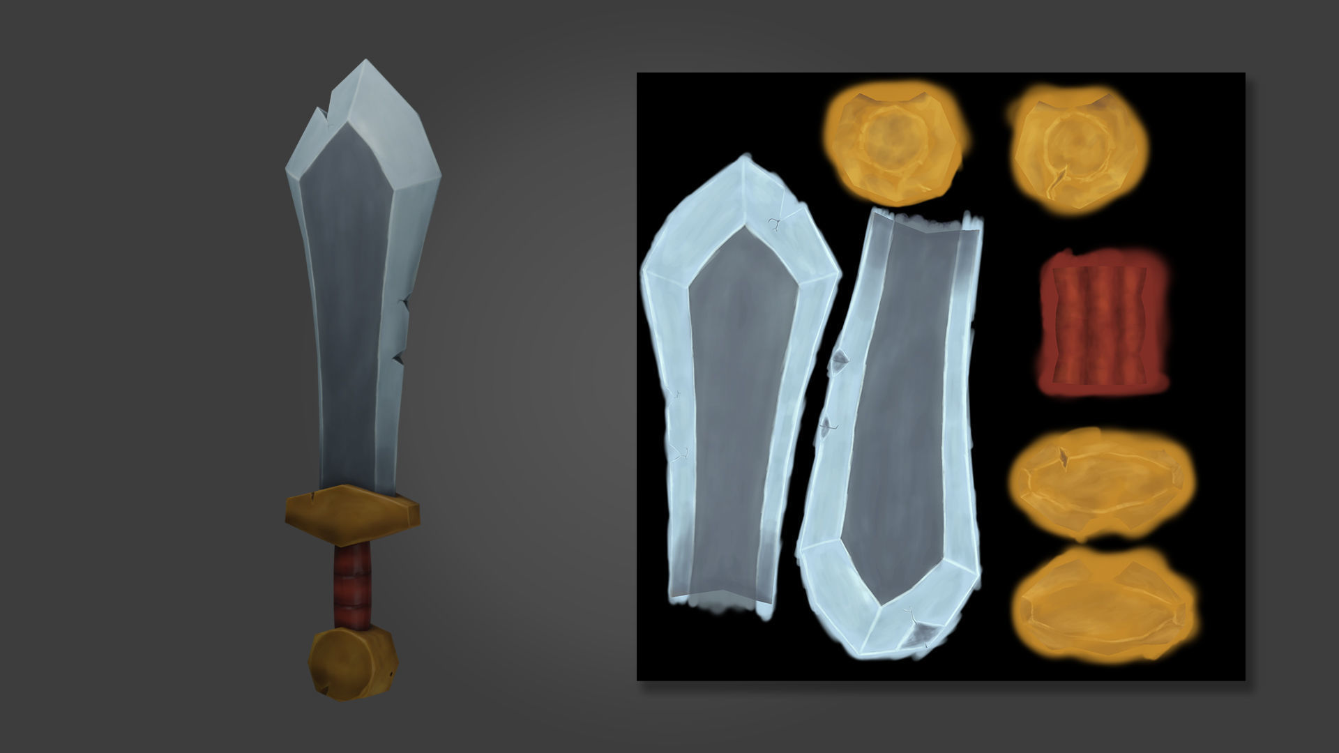 3D model Stylized Sword Game Asset VR / AR / low-poly | CGTrader