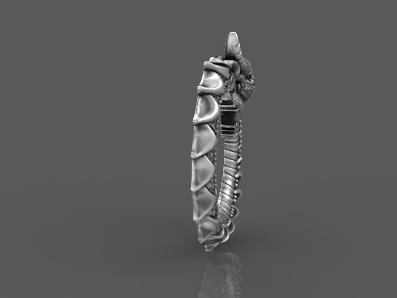 relief dragon uroboros 3d model for 3d printing 3D print model 3D print model_6