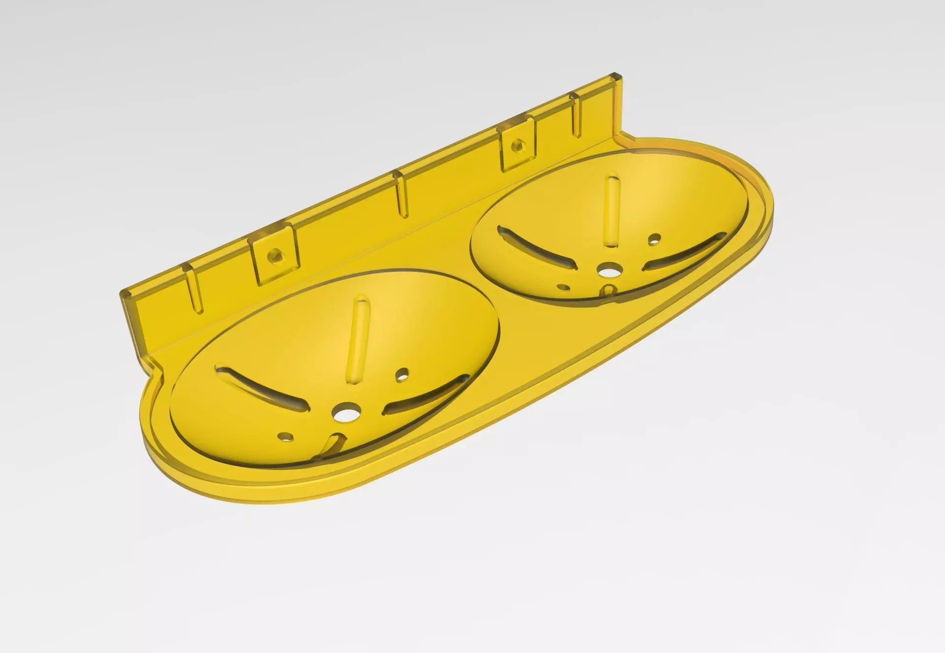 Awell Transparent Twin Acrylic Soap Dish 3D print model