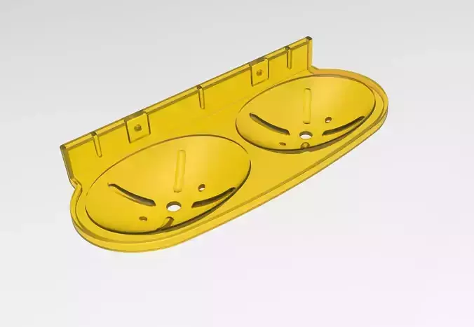 Awell Transparent Twin Acrylic Soap Dish