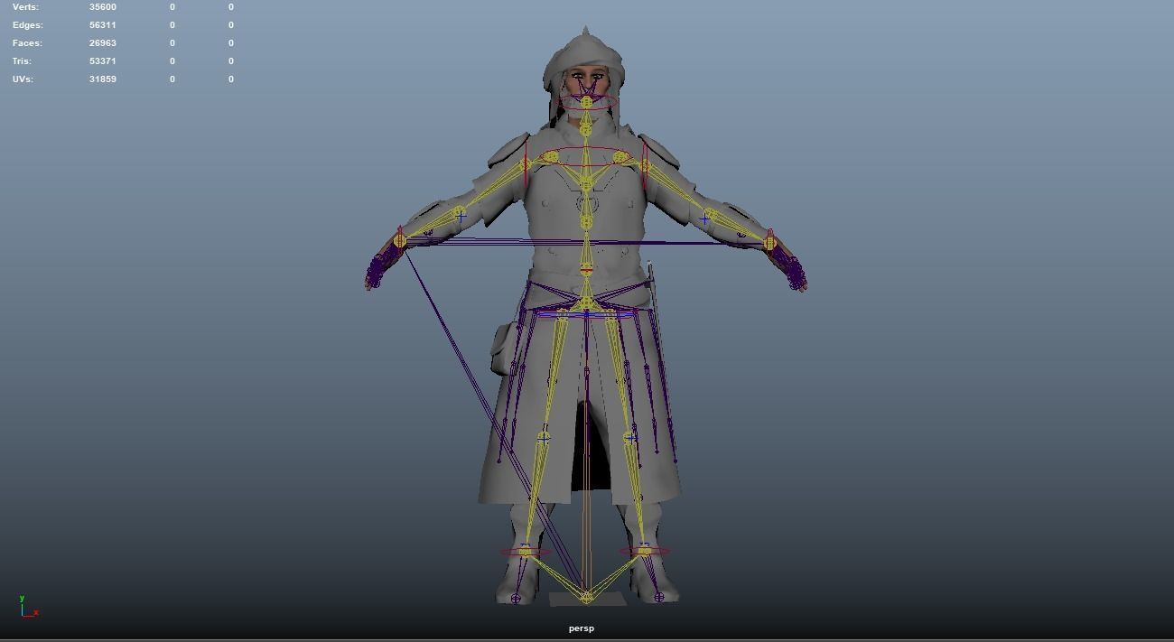 Persian Warrior Low-poly 3D model_18