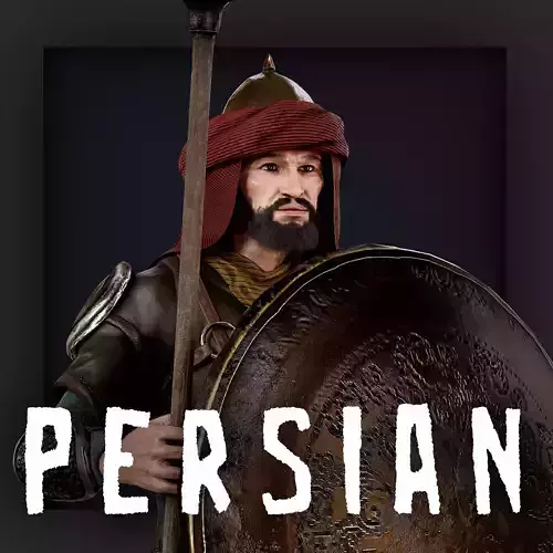 Persian Warrior Low-poly 3D model