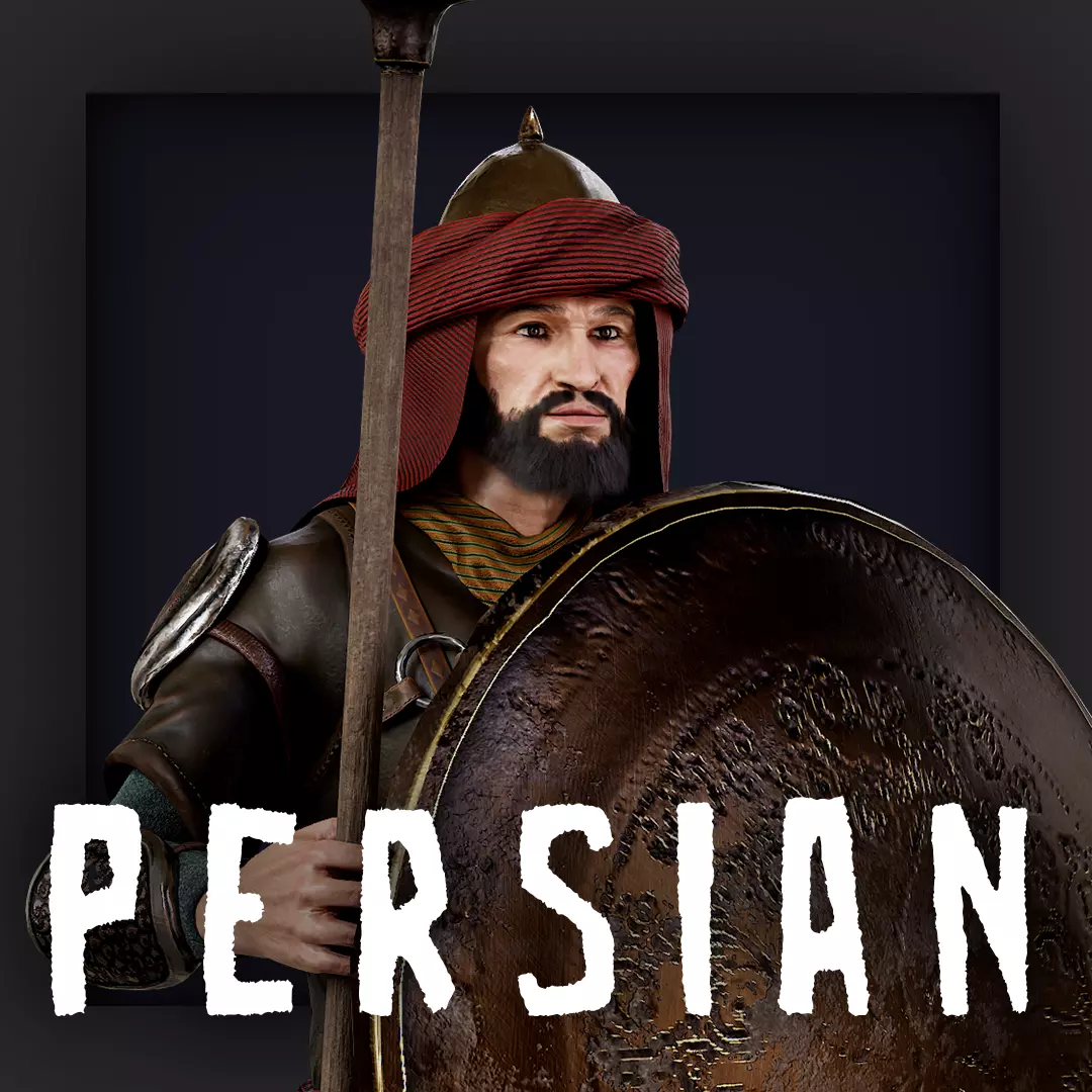 Persian Warrior Low-poly 3D model_0