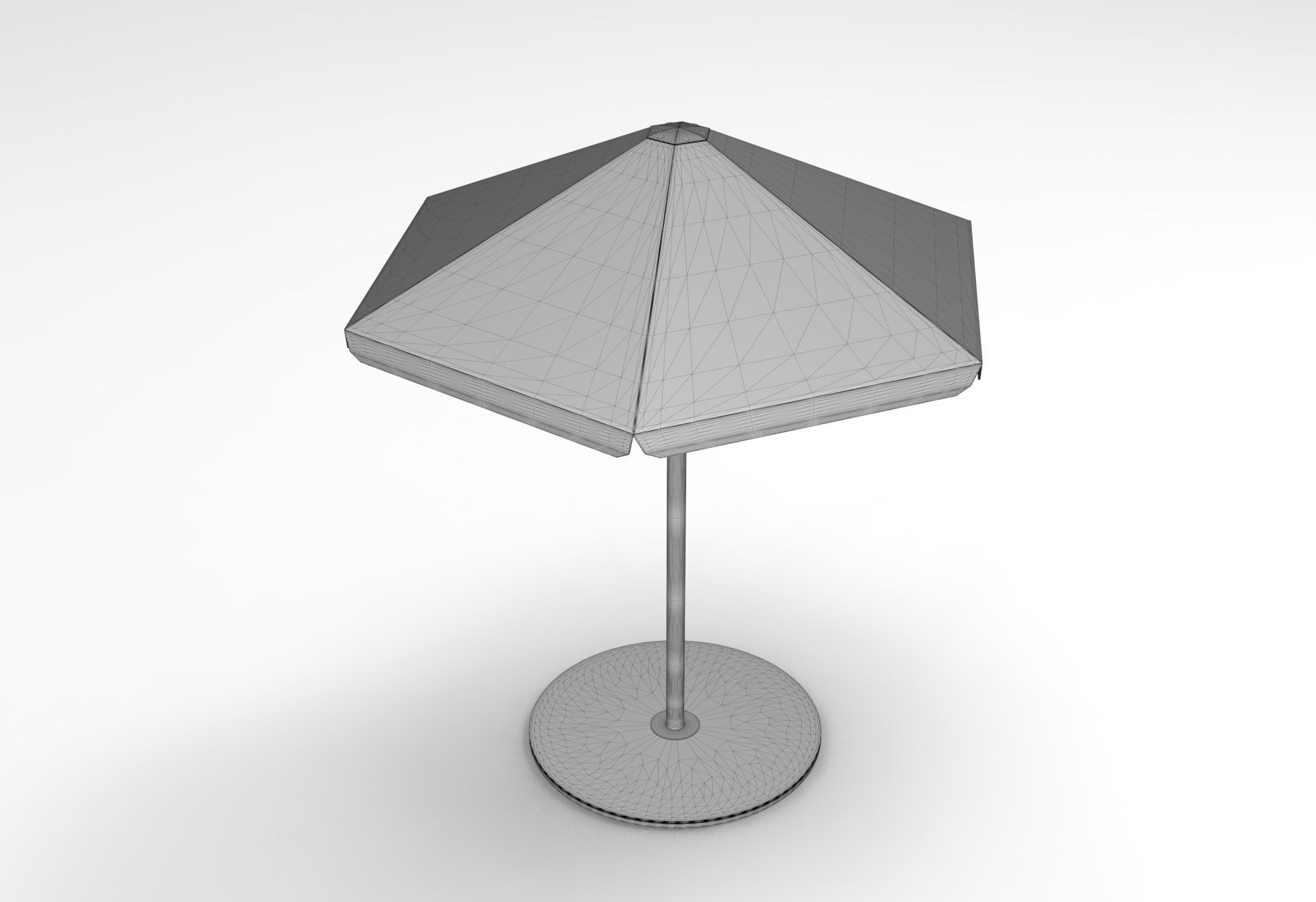 Four Seasons Parasol Low-poly 3D model_5