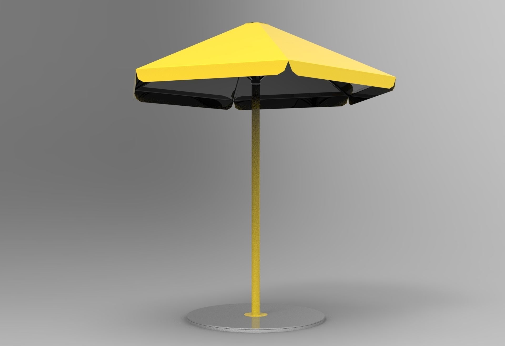 Four Seasons Parasol Low-poly 3D model_1