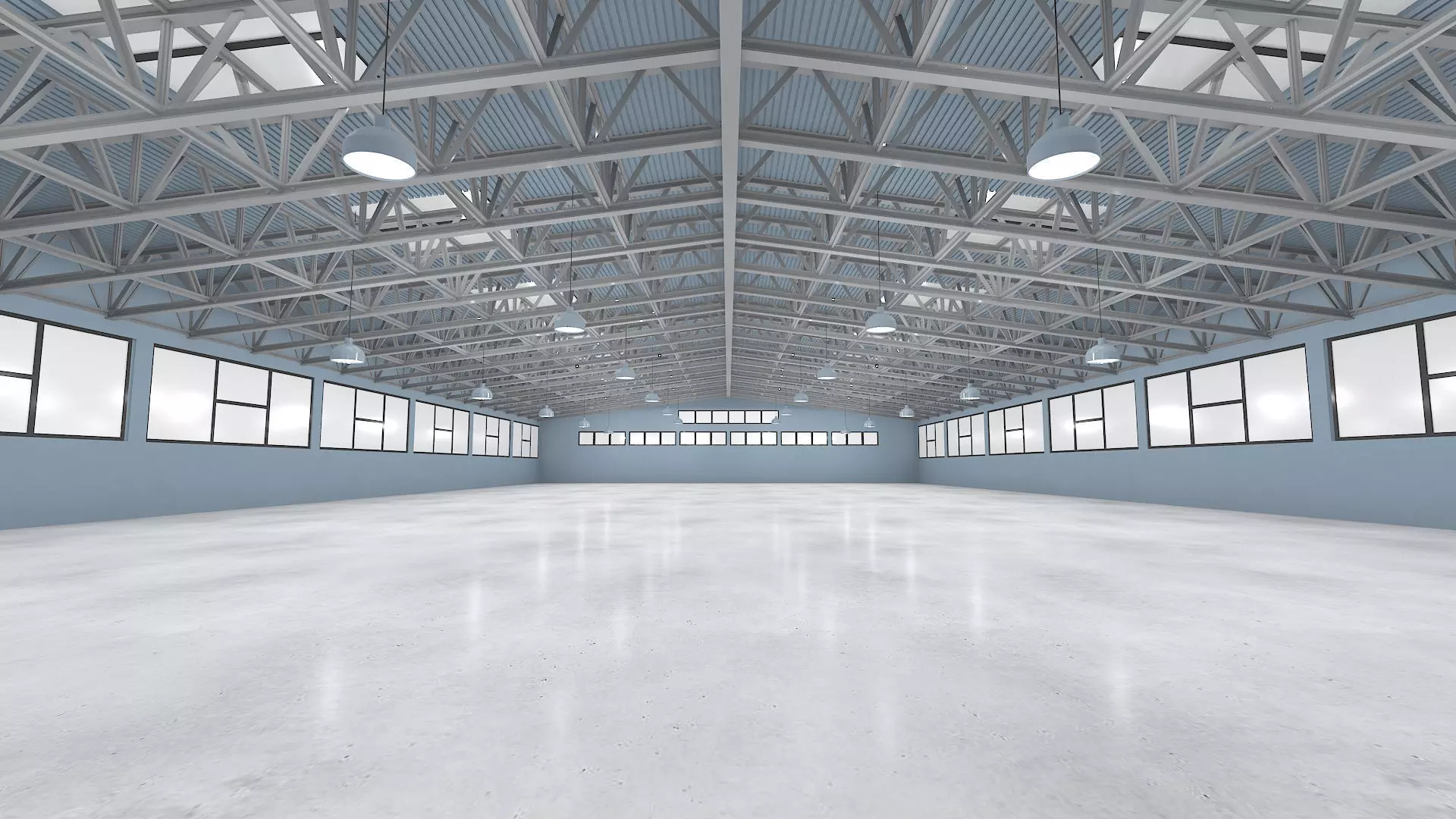 Warehouse industrial building 3D model_0