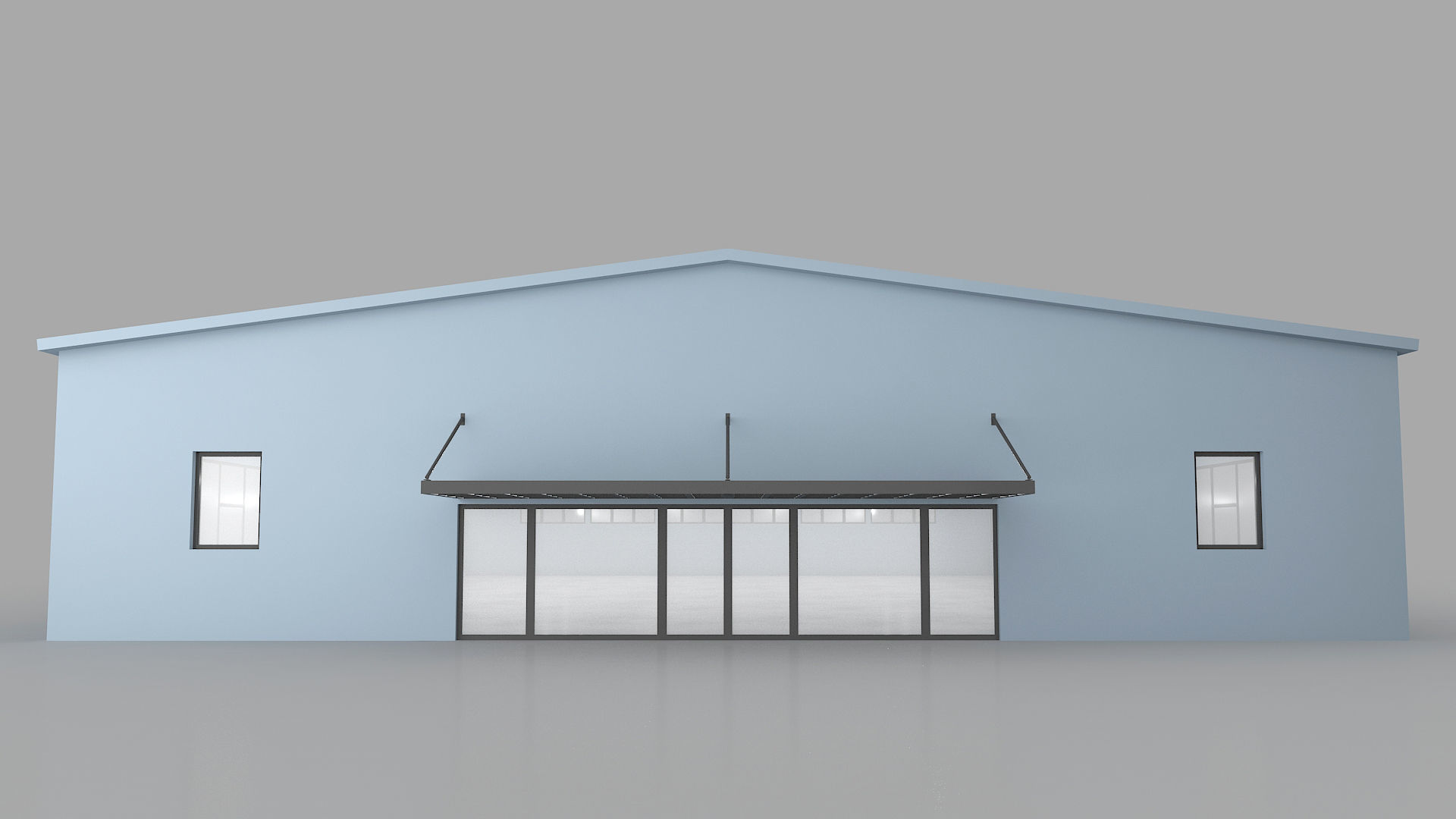 Warehouse industrial building 3D model_8