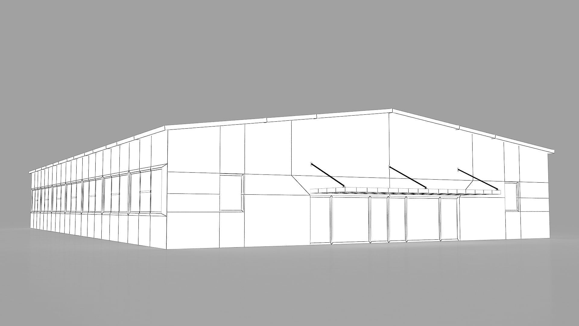 Warehouse industrial building 3D model_12