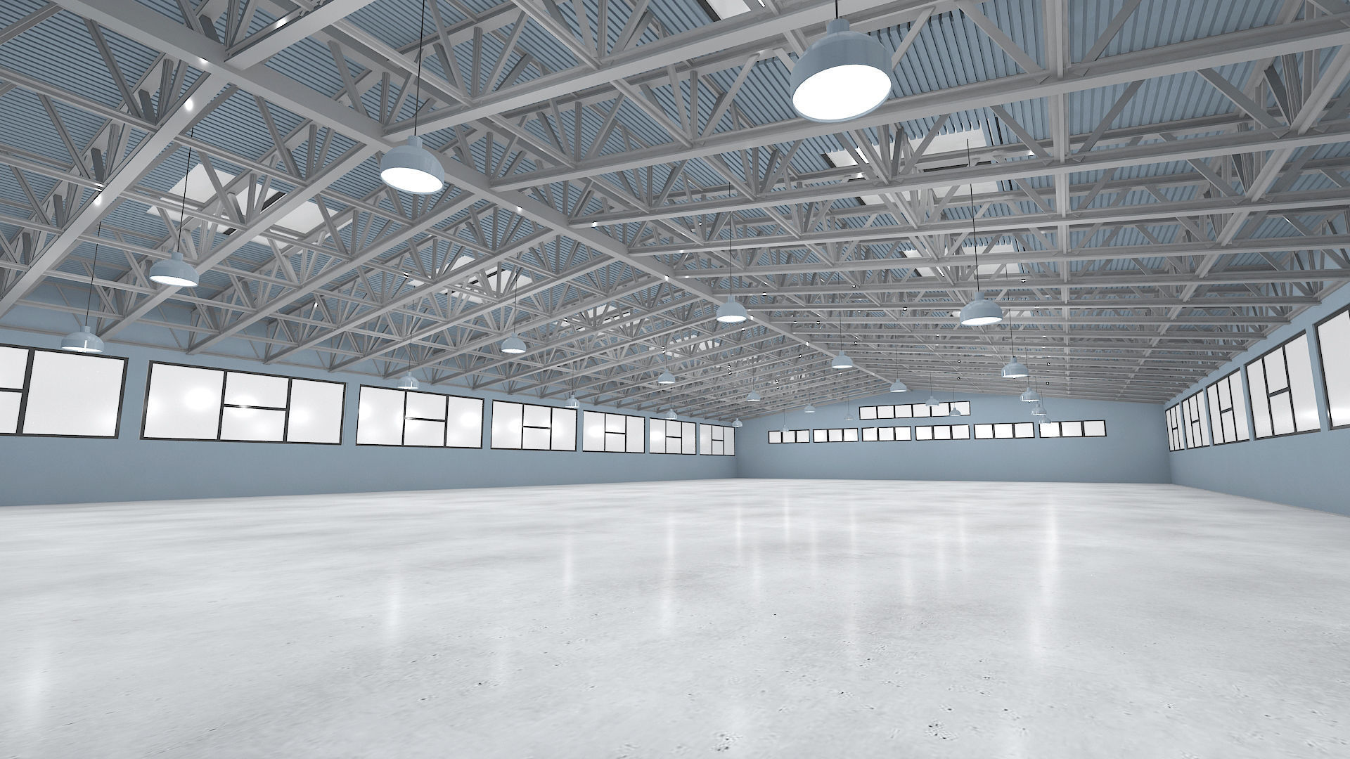 Warehouse industrial building 3D model_4
