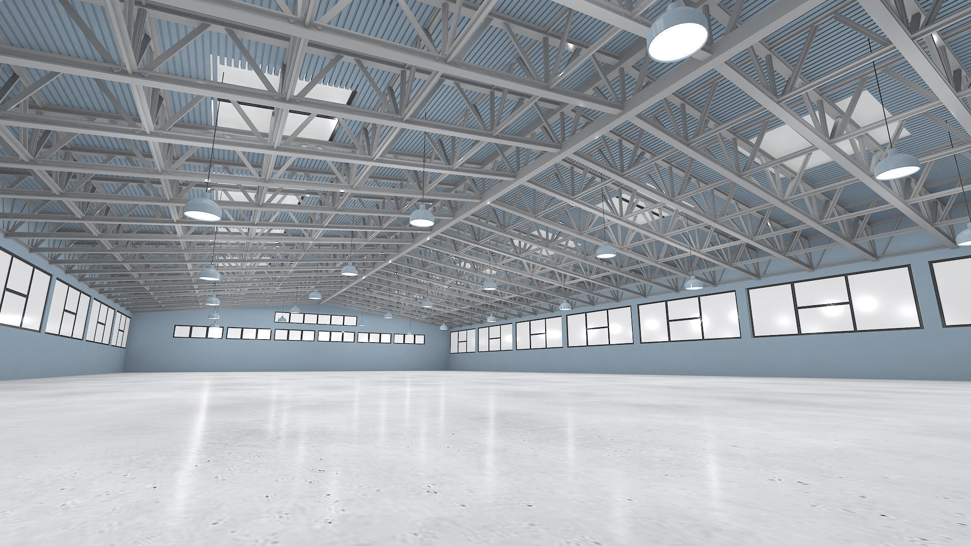 Warehouse industrial building 3D model_3