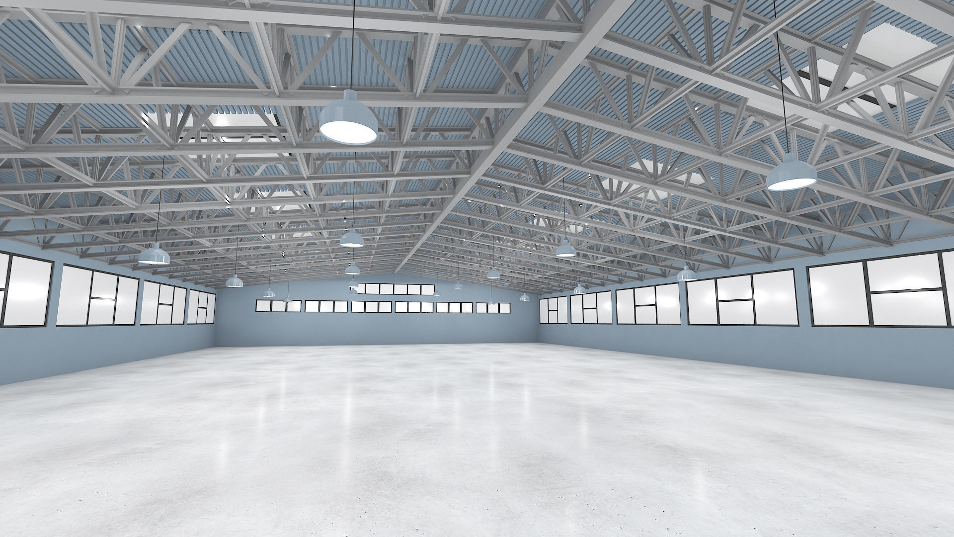 Warehouse industrial building 3D model_6