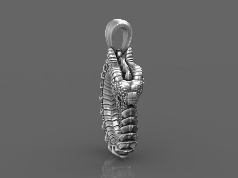 Dragon Eating Its Own Tail 3D print model 3D print model_4