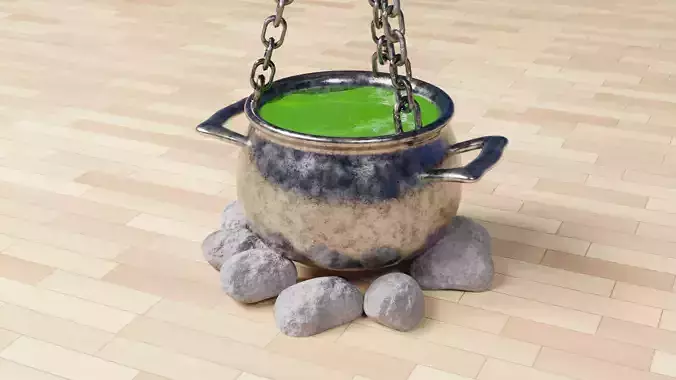 Witch cauldron 3D model