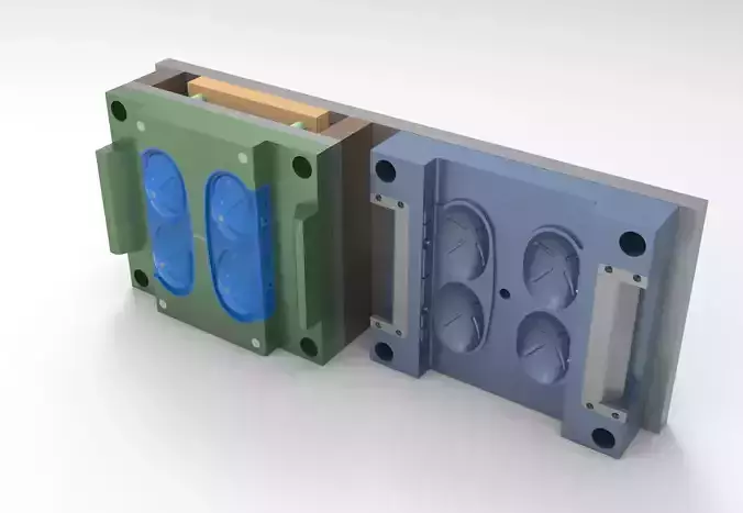 Transparent Twin Acrylic Soap Dish mold design 3D print model