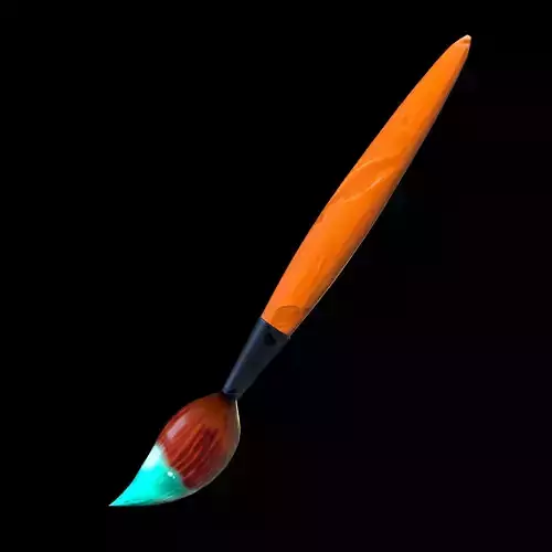 stylized Paint Brush  Low-poly 3D model