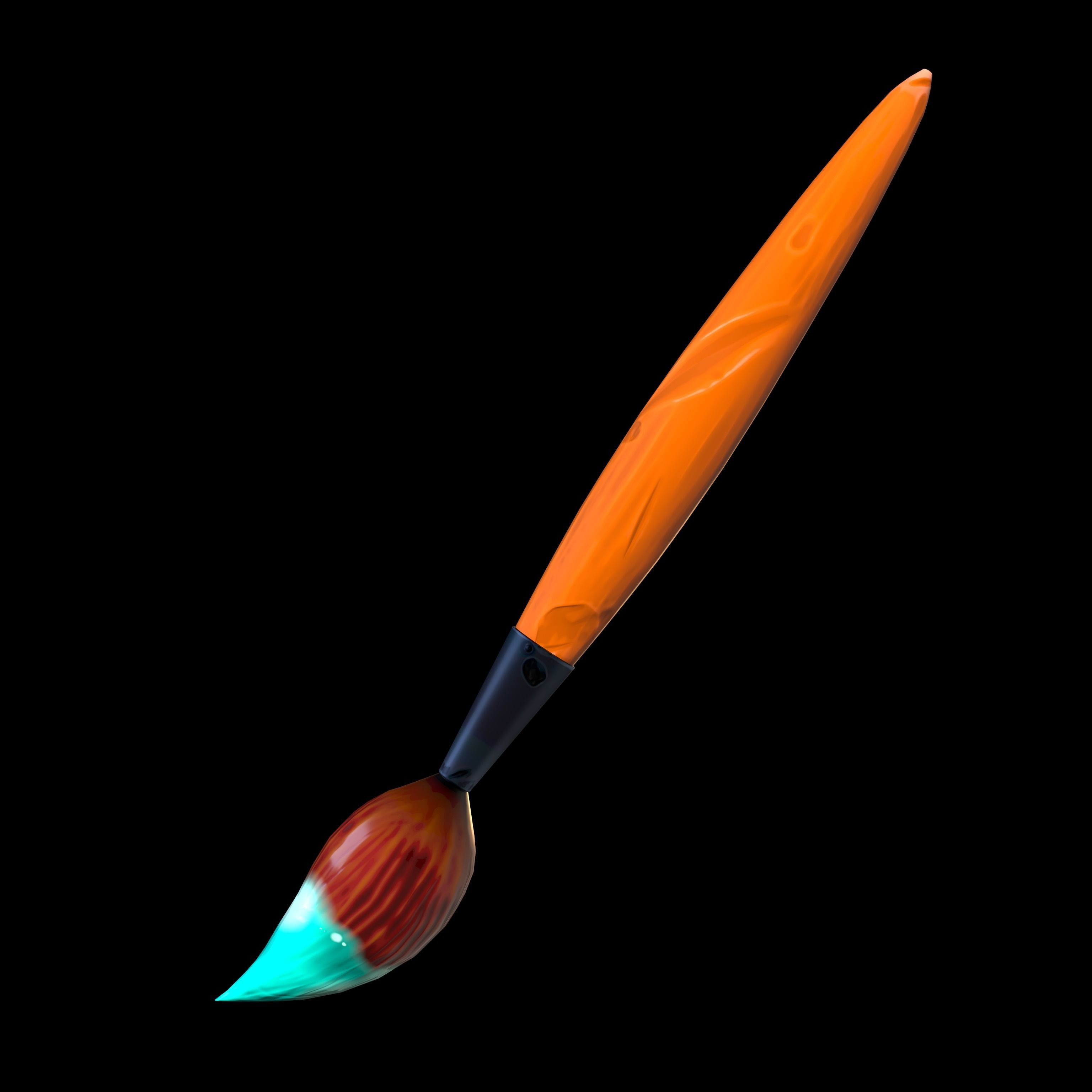 3D model stylized Paint Brush VR / AR / lowpoly CGTrader