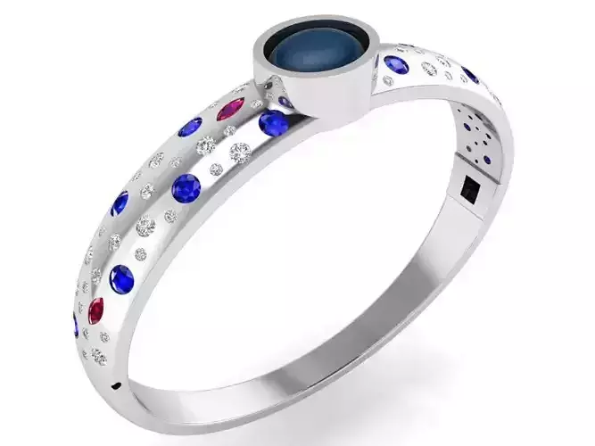 Round dark blue ring 2975 3D print model 3D print model