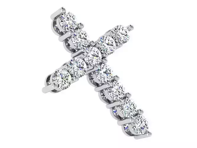 Cross diamond pendant 2977 3D print model
