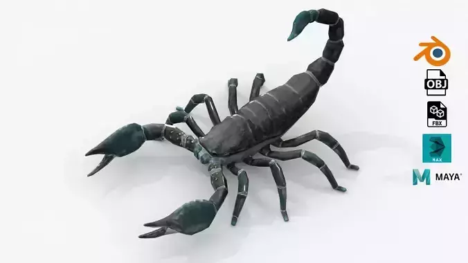 Low Poly Scorpion Rigged Low-poly 3D model
