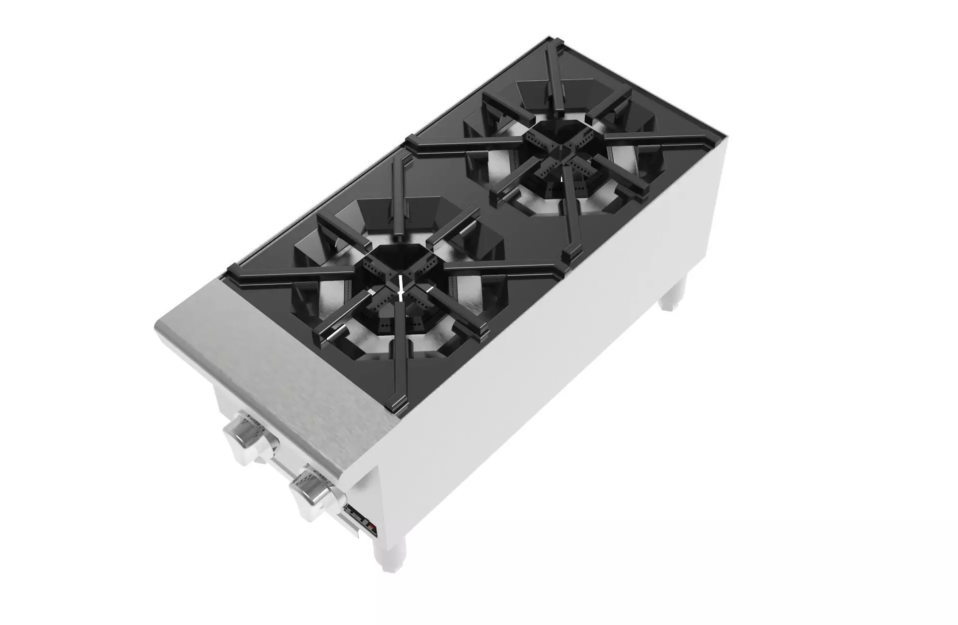 2 Burner Hot Plate 3D model_0