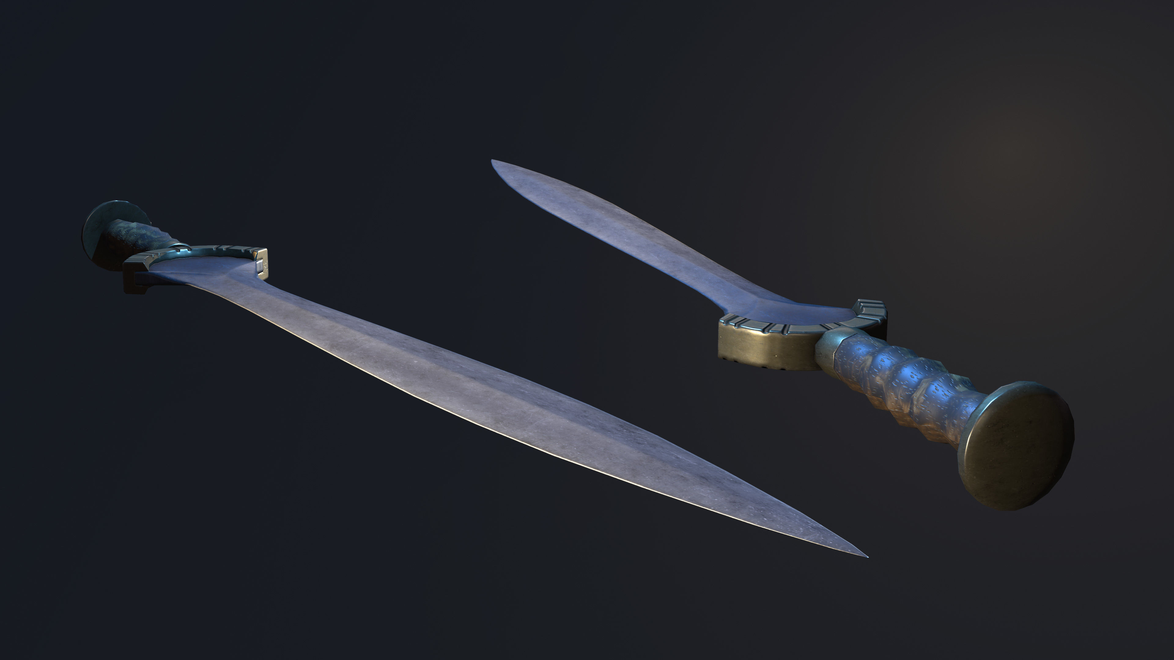 Celtic Sword Low-poly 3D model_5