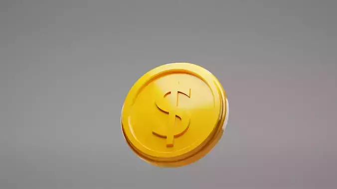 Treasure Coin Free low-poly 3D model