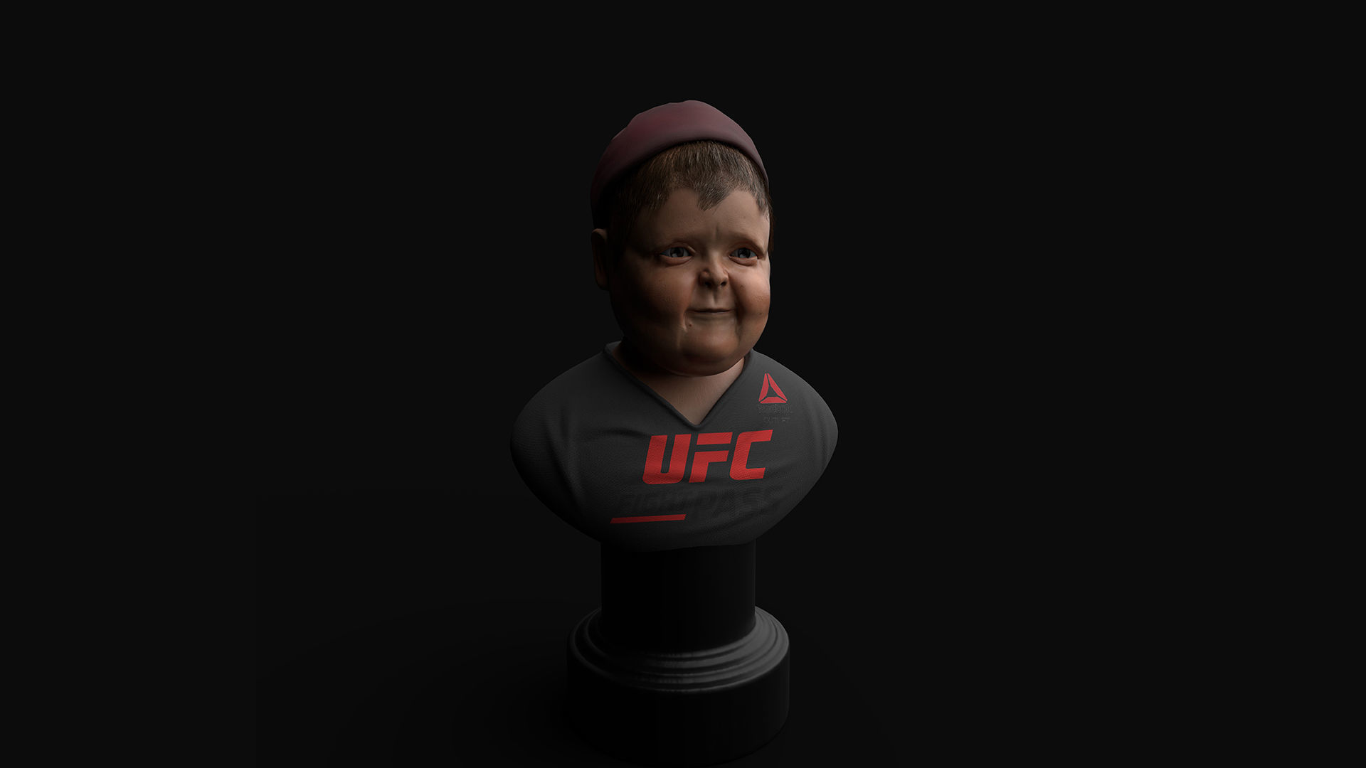 Hasbulla ufc bust 3D model_1