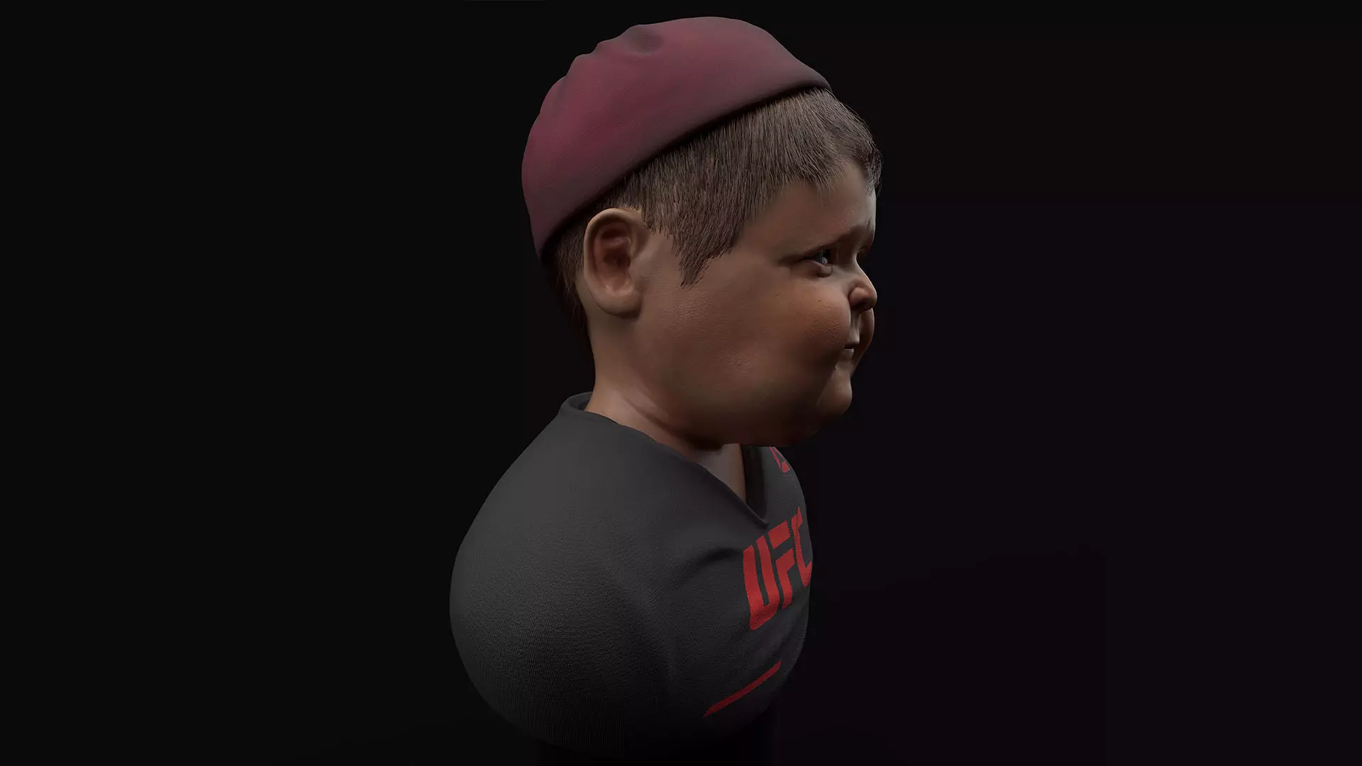 Hasbulla ufc bust 3D model_0