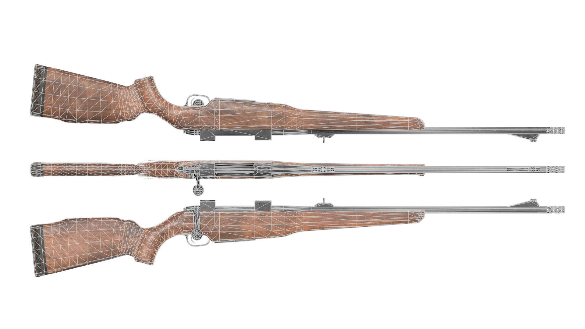 MILITARY Game Ready Elmech EM-992 Croatian Sniper Rifle Low-poly 3D model_11