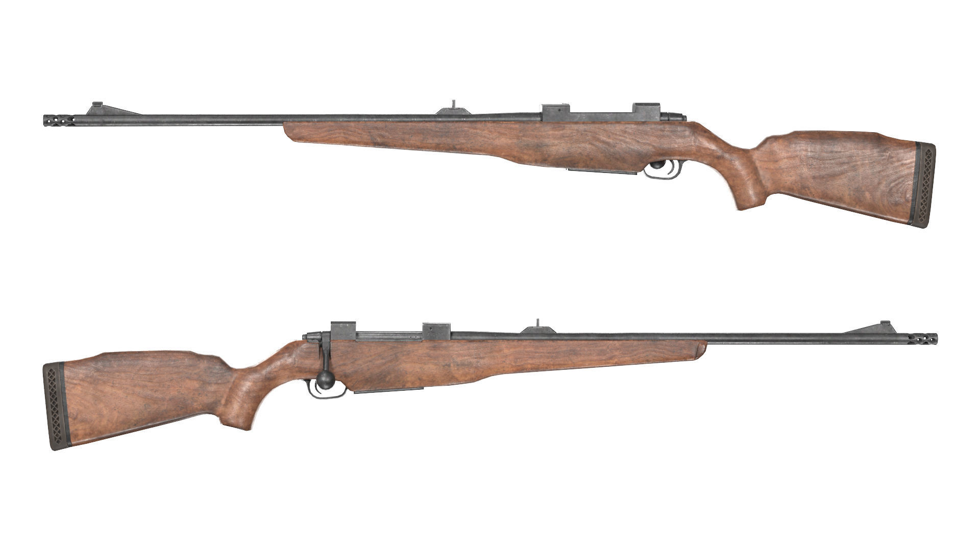 MILITARY Game Ready Elmech EM-992 Croatian Sniper Rifle Low-poly 3D model_5