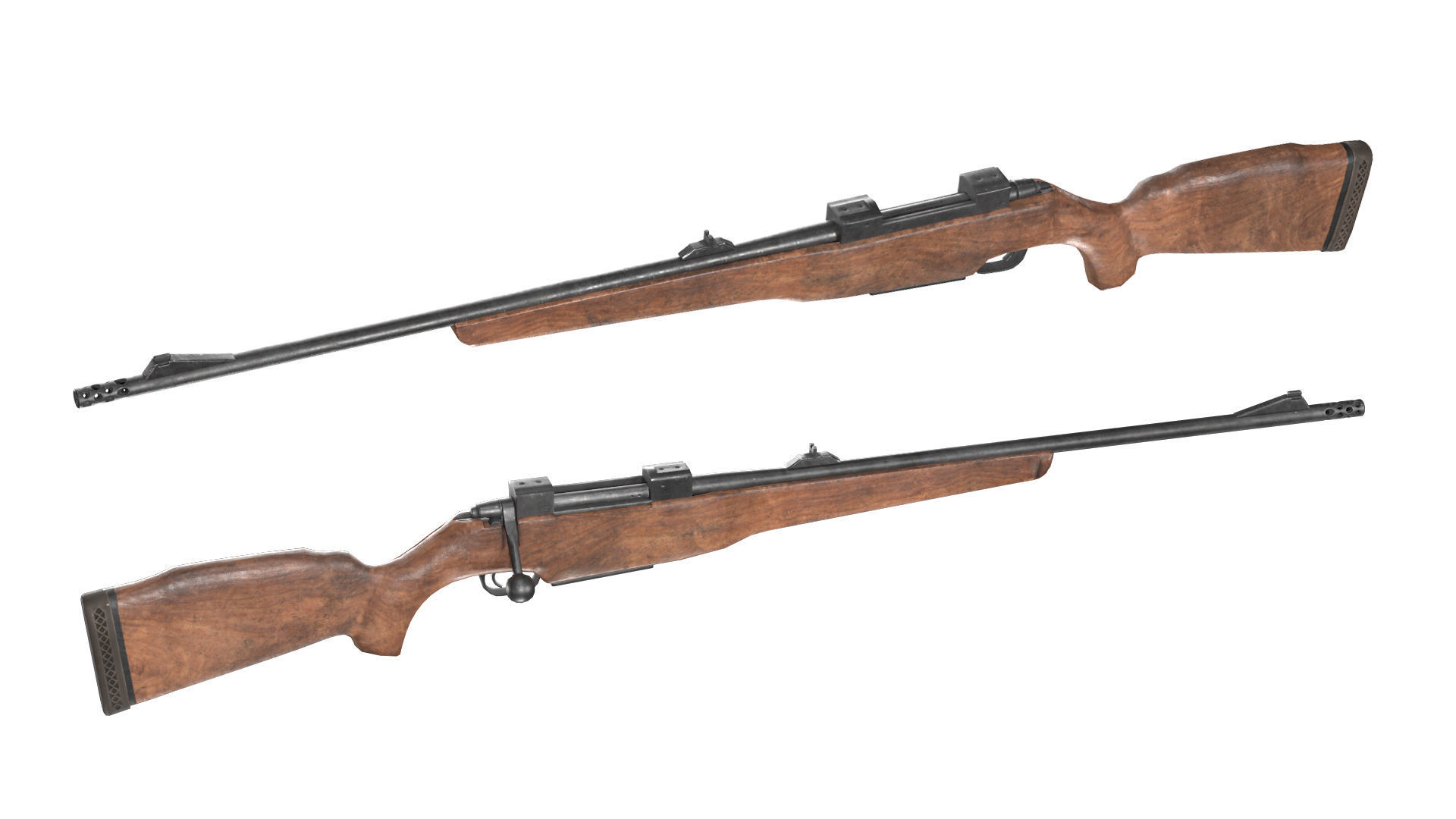 MILITARY Game Ready Elmech EM-992 Croatian Sniper Rifle Low-poly 3D model_1