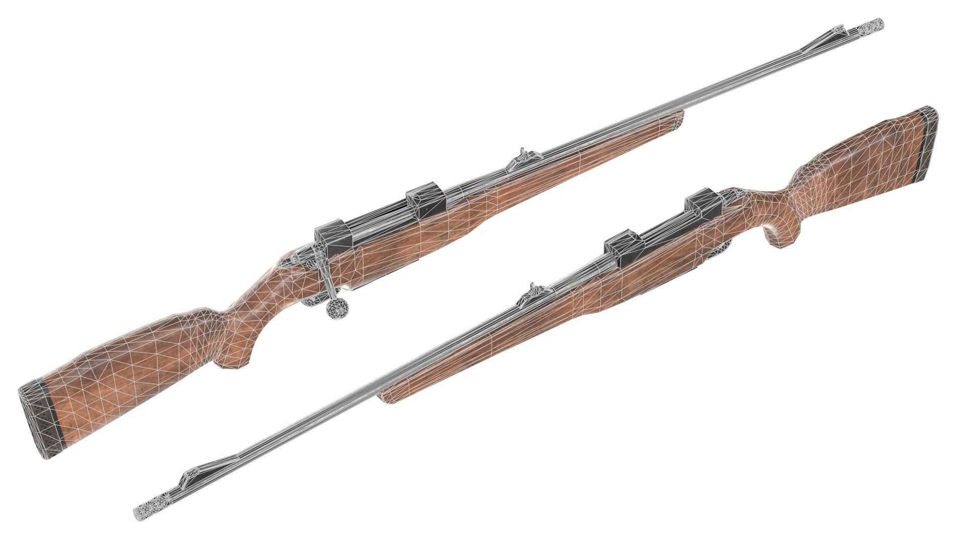 MILITARY Game Ready Elmech EM-992 Croatian Sniper Rifle Low-poly 3D model_12