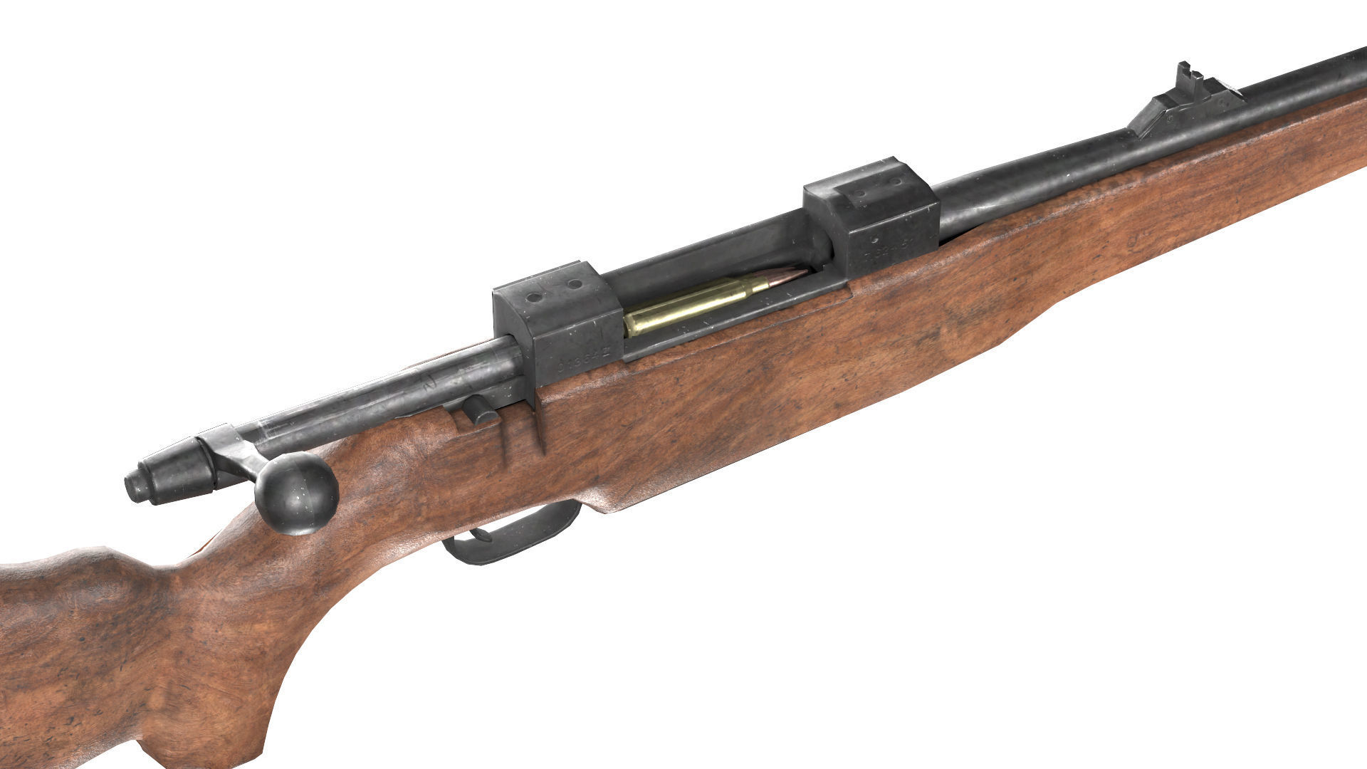 MILITARY Game Ready Elmech EM-992 Croatian Sniper Rifle Low-poly 3D model_3