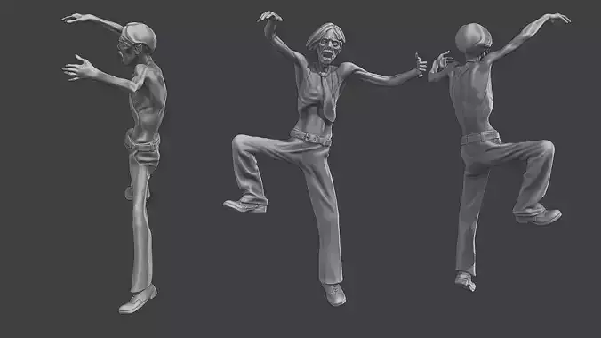 Casual Zombie CZ3 0001 3D print model