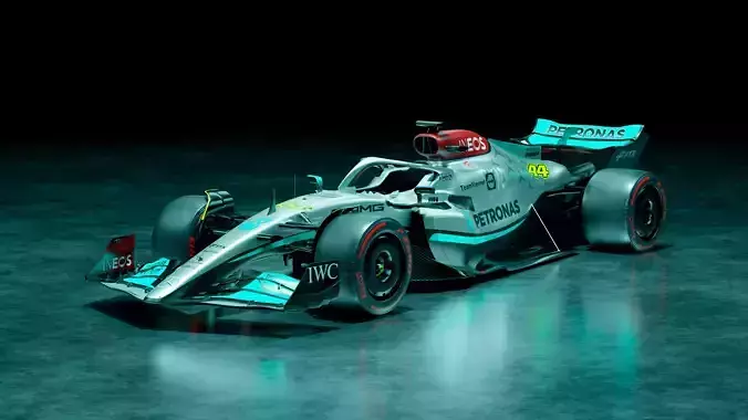 f1 2022 Mercedes-AMG W13 Low-poly 3D model