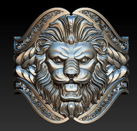 lion ring 3D model_1