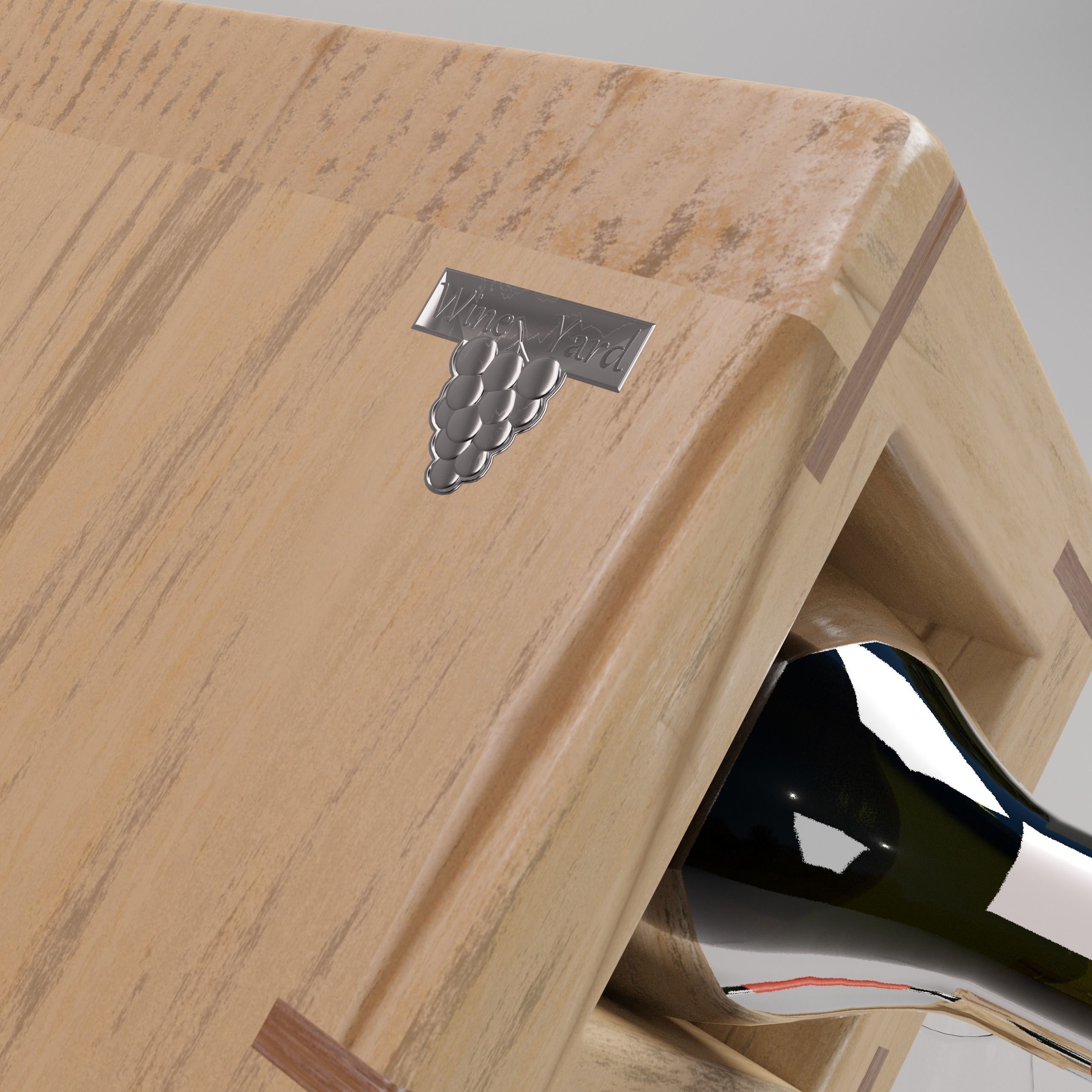 Wine Rack 3D  Wine Shelf  WS-1 3D model_5