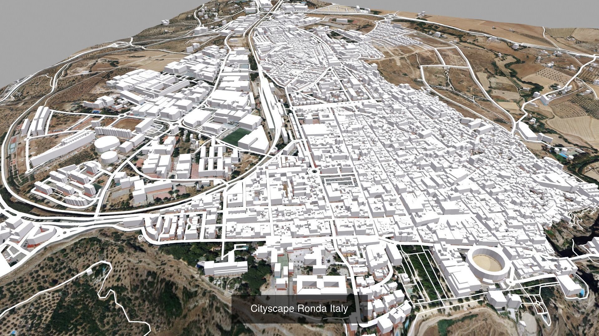 Five cityscapes of Europe Scotland Germany Italy Poland Croatia 3D Model Collection_10