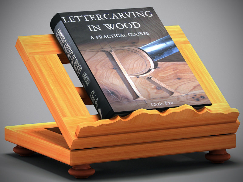 Book on lectern 3D model_2