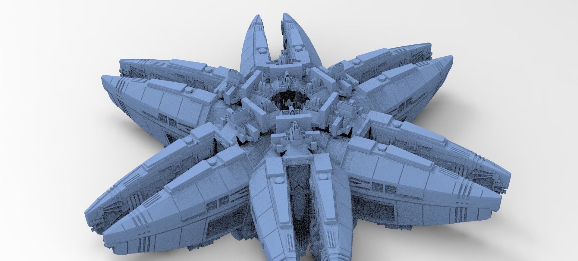 Sci-Fi Flower ring 3  3D model_1