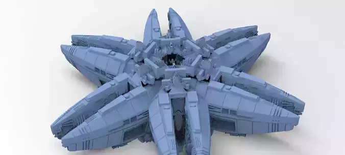 Sci-Fi Flower ring 3 