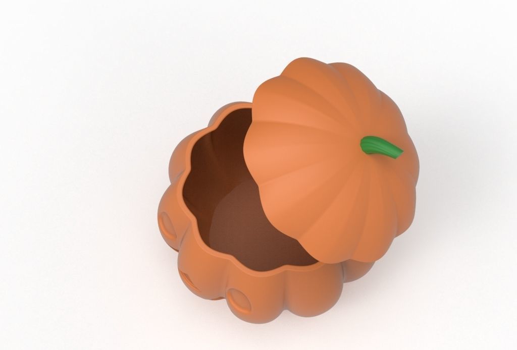 pumpkin pot 3D print model_19
