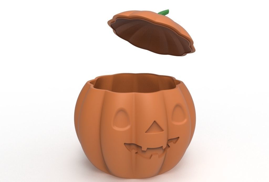 pumpkin pot 3D print model_12