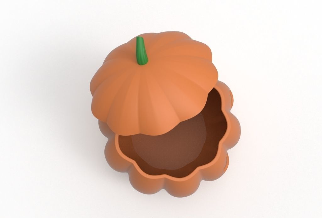 pumpkin pot 3D print model_23